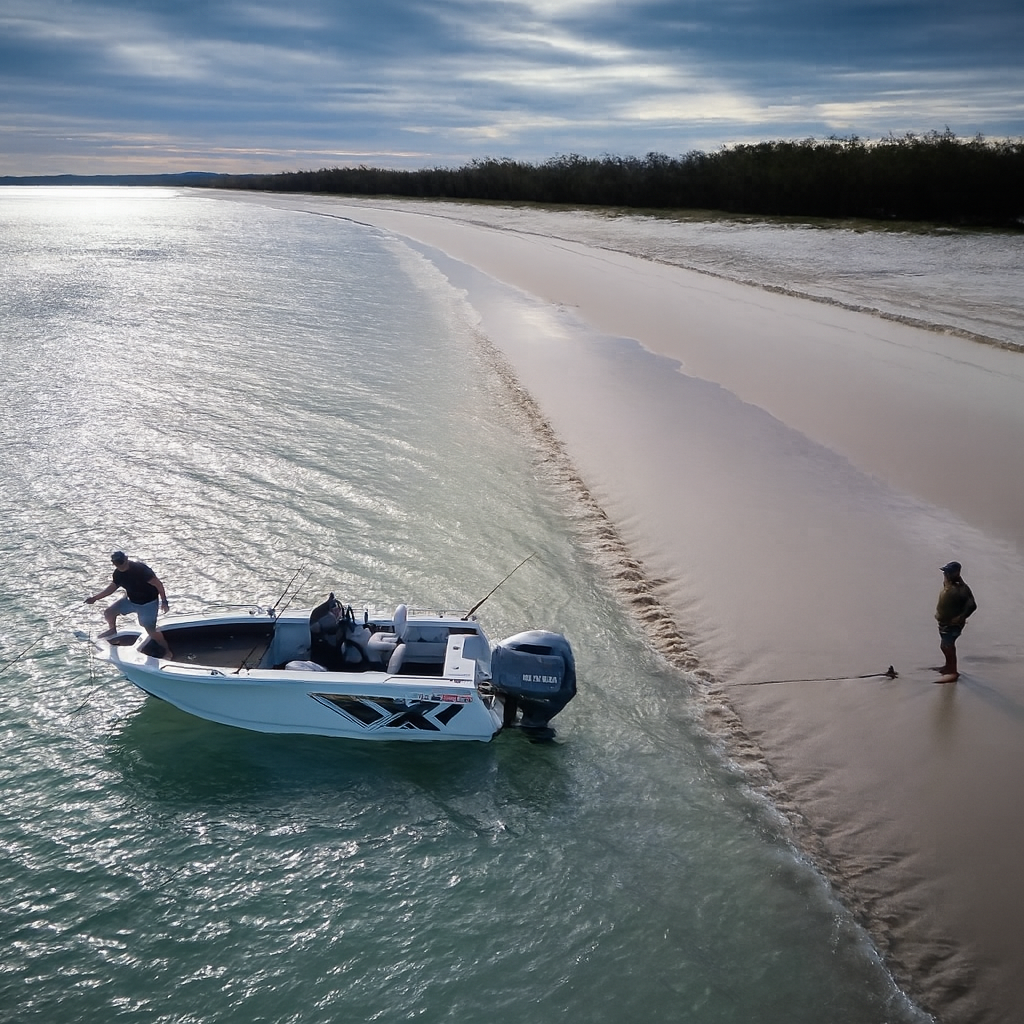 quintrext top ender boat with yamaha outboard