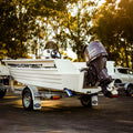 Yamaha F60 outboard on a Polycraft 450 Drifter centre console