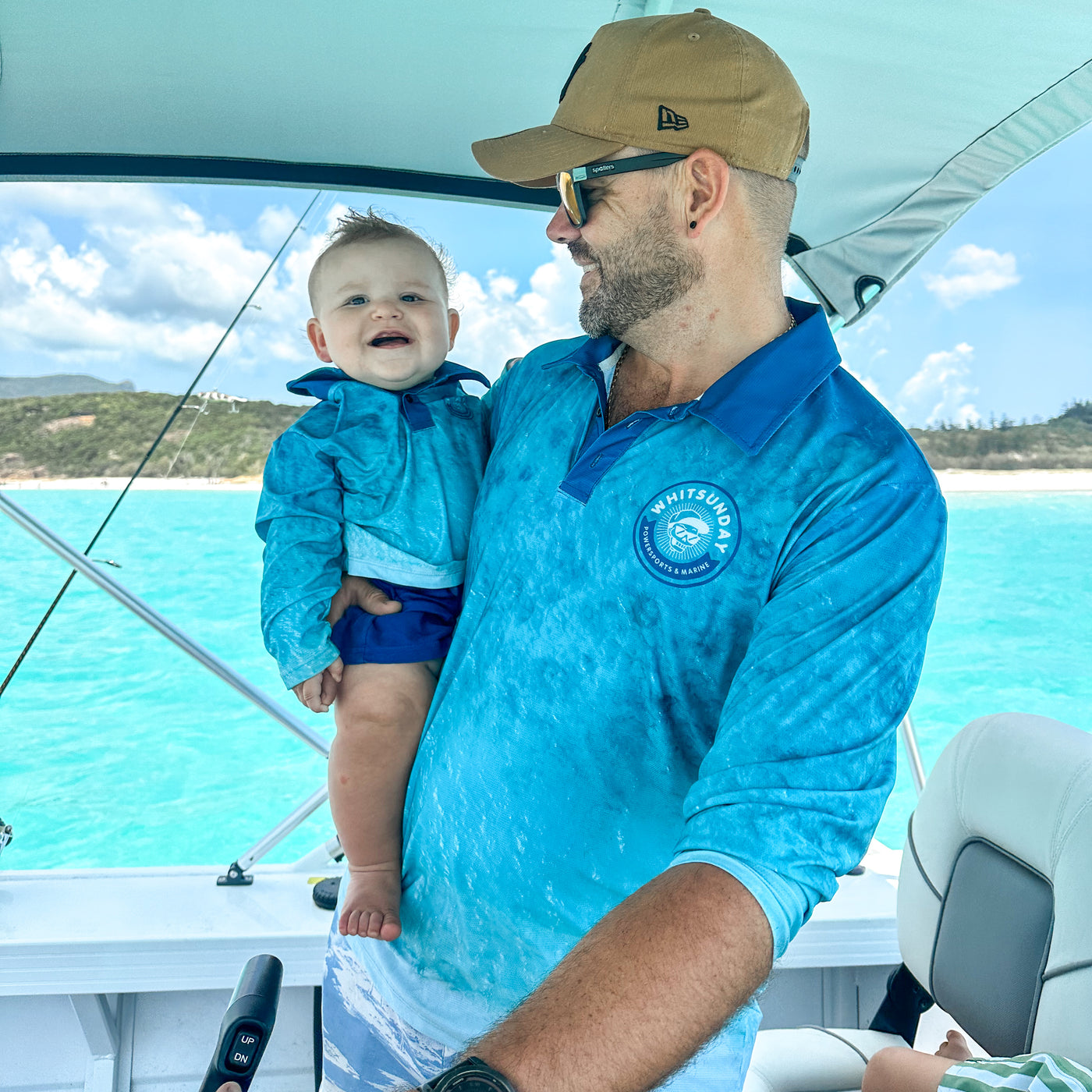 Jetski Long Sleeve Fishing Polo (BLUE)