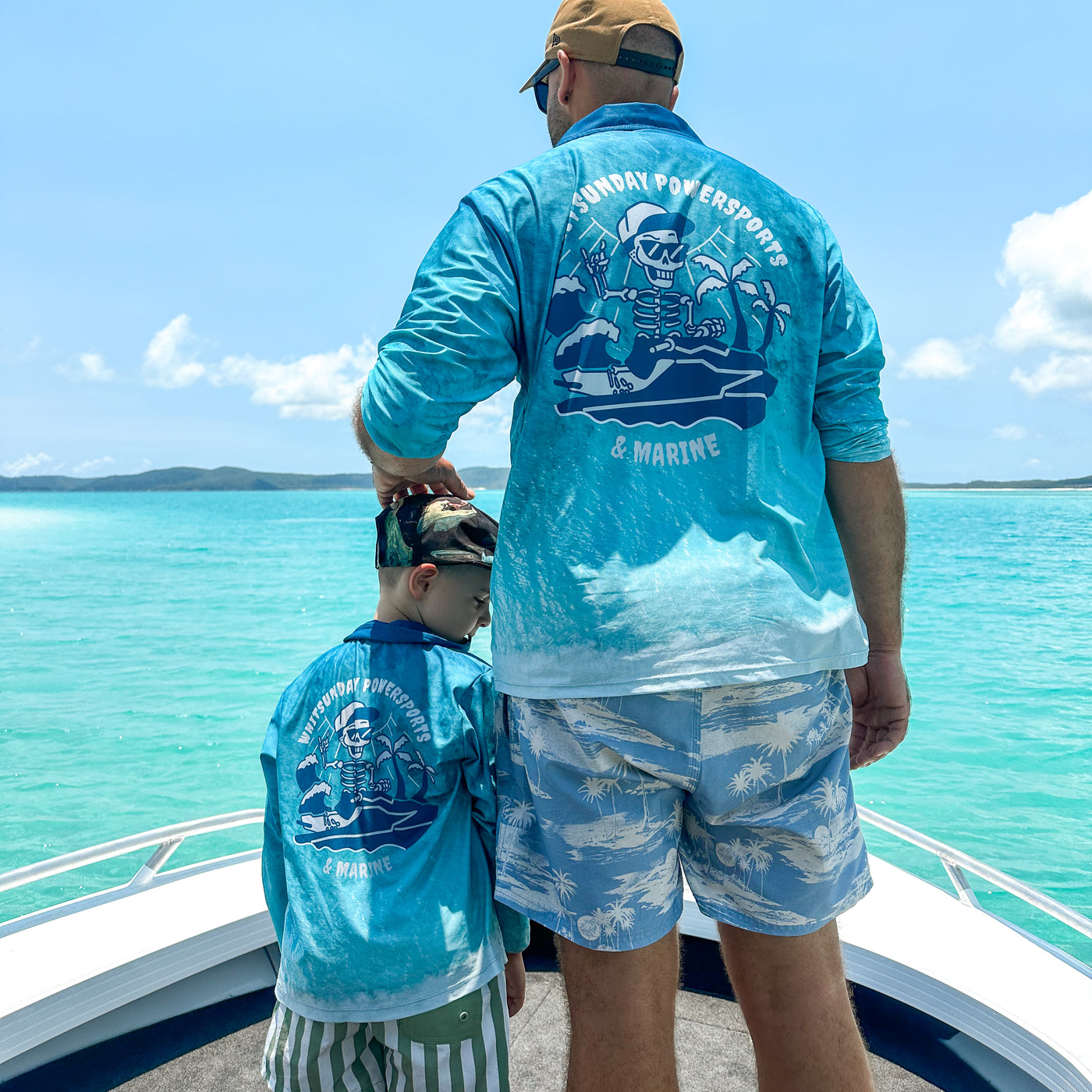 Jetski Long Sleeve Fishing Polo (BLUE)
